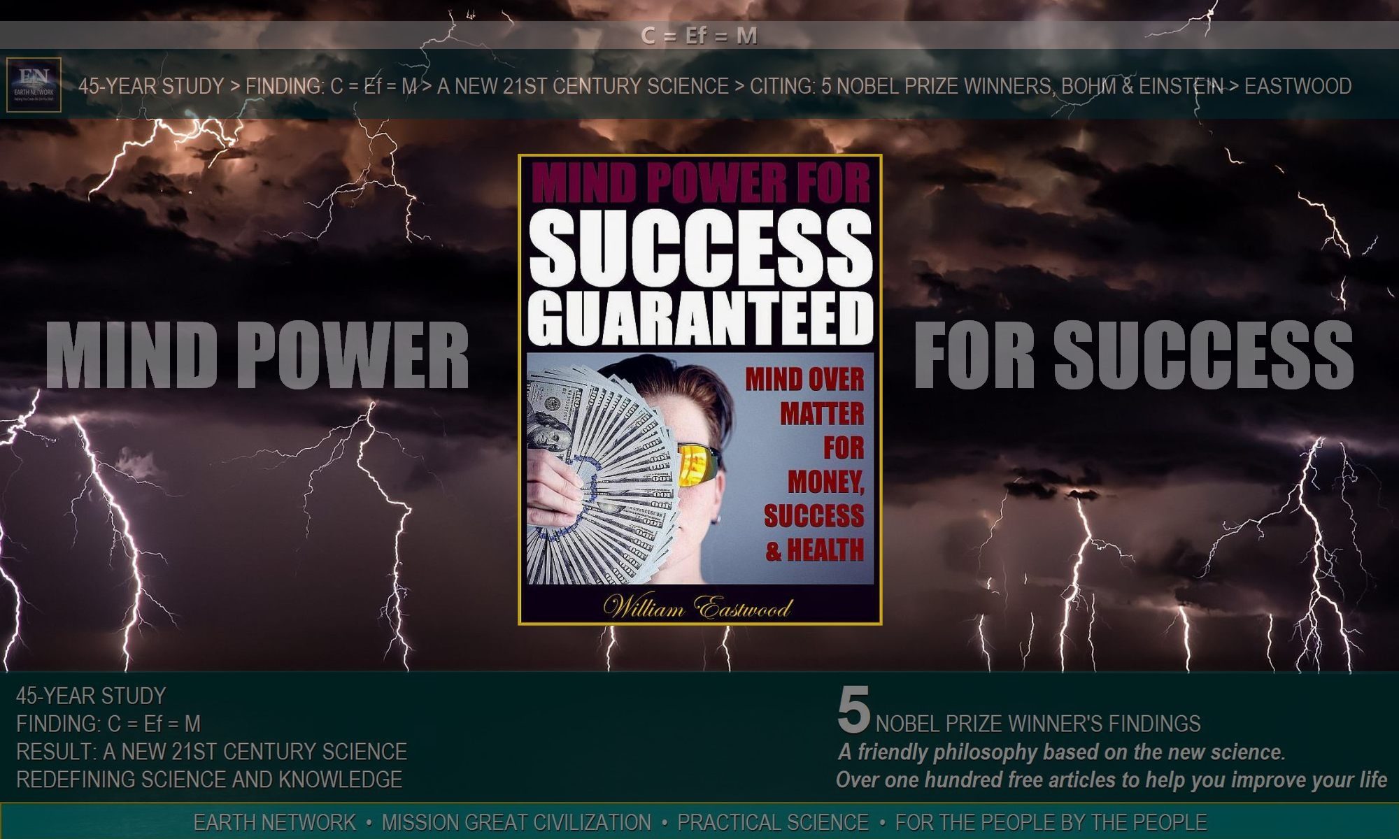 Thunder depicts using subconscious mind power to manifest success and materialize money.