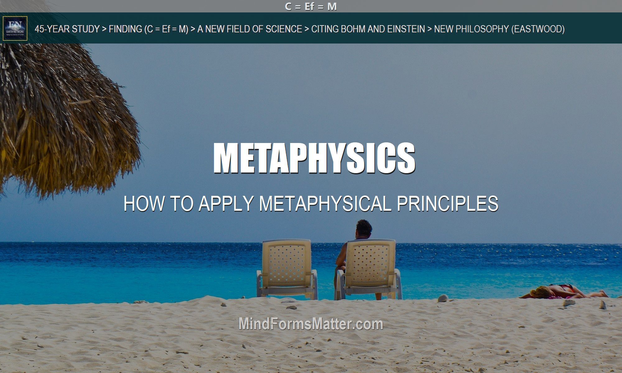 man sitting on beach applies metaphysics successfully Metaphysical principles work for him