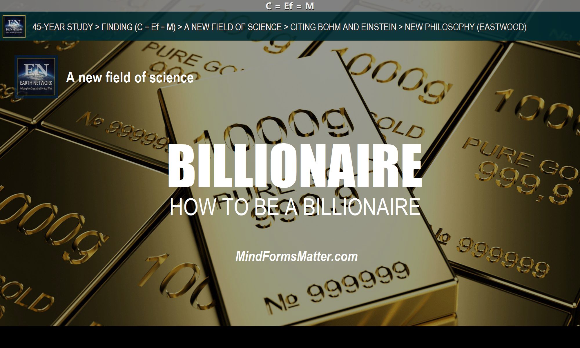 Pure gold bars depicts how you can think like a billionaire to be a billionaire