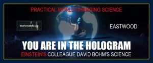 The mind forms matter via holographic projection.
