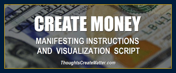 100 dollar bills depicts how you can create money with your thoughts using this visualization script.