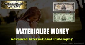 Woman praying knows how to manifesting cash and materializing money using metaphysics